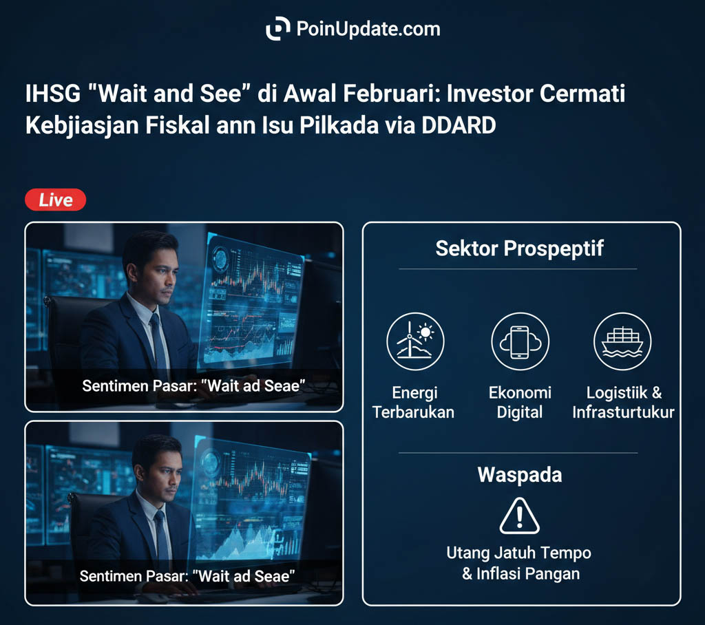 IHSG “Wait and See” di Awal Februari: Investor Cermati Kebijakan Fiskal dan Isu Pilkada via DPRD